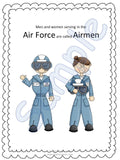 5 Branches of the US Armed Forces Posters and Fact Cards