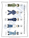 5 Branches of the US Armed Forces Posters and Fact Cards