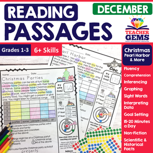 December Reading Passages - Christmas, Pearl Harbor, & More