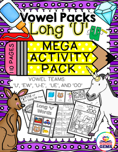 Long U - Vowel MEGA Activity Pack