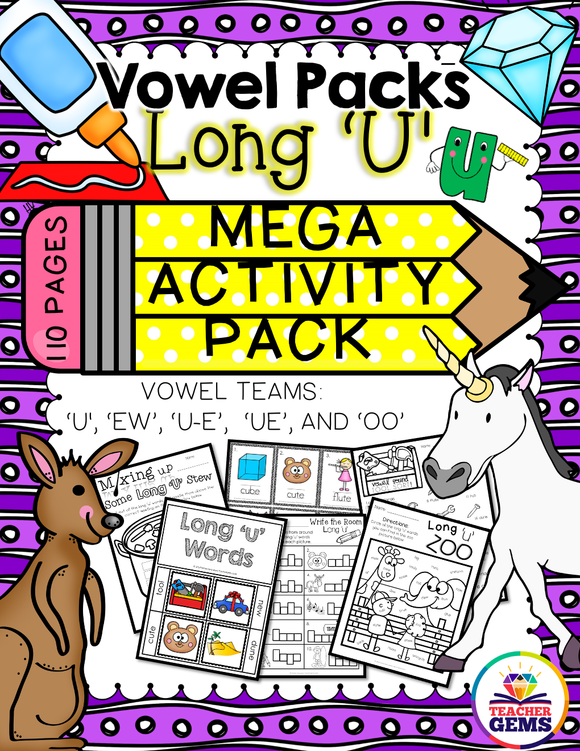 Long U - Vowel MEGA Activity Pack