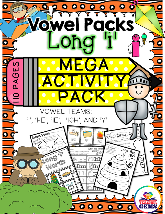 Long I - Vowel MEGA Activity Pack