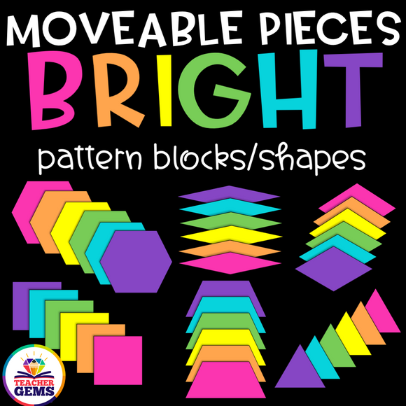 Pattern Blocks Moveable Pieces Clipart