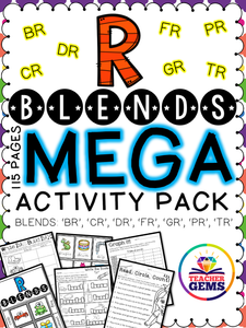 R Blends MEGA Activity Pack - br, cr, dr, fr, gr, pr, tr