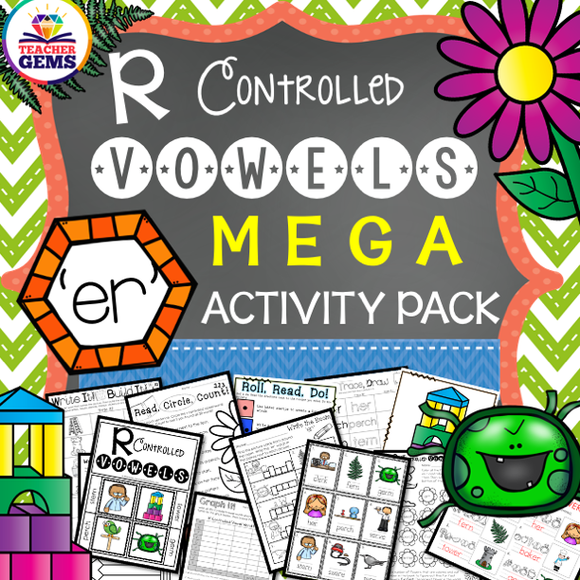 R Controlled Vowels: ER Mega Activity Pack
