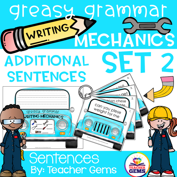 Greasy Grammar Writing Mechanics Set 2 Sentences