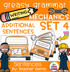 Greasy Grammar Writing Mechanics Set 4 Sentences