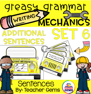Greasy Grammar Writing Mechanics Set 6 Sentences