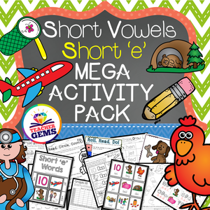 Short E Vowel MEGA Activity Pack